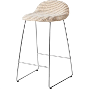 Gubi 3D Baarijakkara H65 Ruostumaton teräs/Lupo Special Diagonal Bouclé/Dedar 009
