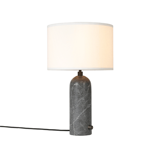 GUBI Gravity Table lamp Grey Marble & White Shade Small