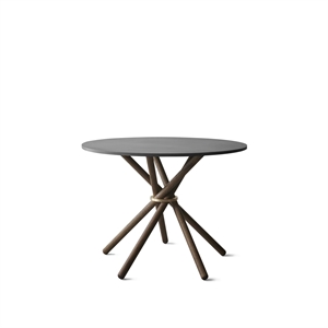 Eberhart Hector 105 Dining Table Dark Concrete/Dark Oak