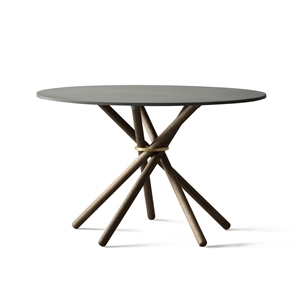 Eberhart Hector 120 Dining Table Dark Concrete/Dark Oak