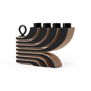 Design House Stockholm Nordic Light 4-haarainen kynttilänjalka, musta
