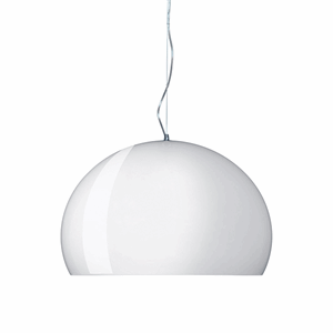 Kartell FL/Y Pendant Mat White / Black Inside Medium