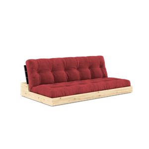 Karup Design Base Vuodesohva 5-kerroksisella Patjalla Black Night/Ruby Red