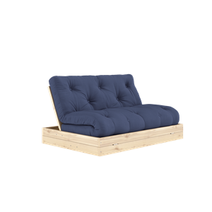 Karup Design -vuodesohva patjalla 140x200 tummansininen/kirkaslakattu