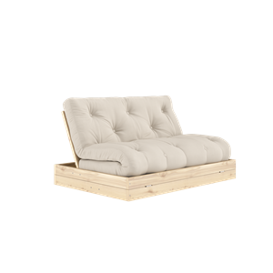 Karup Design -vuodesohva patjalla 140x200, beige/kirkaslakka