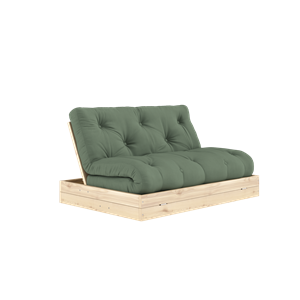 Karup Design -vuodesohva patjalla 140x200 oliivinvihreä/kirkaslakka