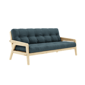 Karup Grab Vuodesohva Kirkas Lakattu Pine/757 Petrol Blue