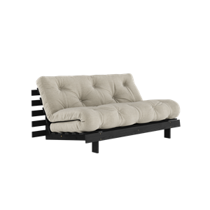 Karup Design Roots Sofa Bed With Roots Mattress 160x200 Linen/Black Lacquered