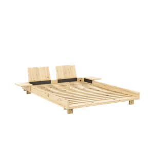 Karup Design Social Bed runko 2 kpl. Selkänoja & sivupöytä 140x200 Kirkaslakattu