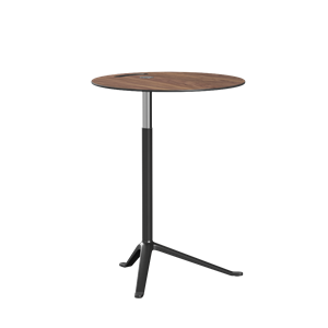 Fritz Hansen Little Friend KS11 sivupöytä, säädettävä korkeus, pähkinäpuu/jauhemaalattu alumiini