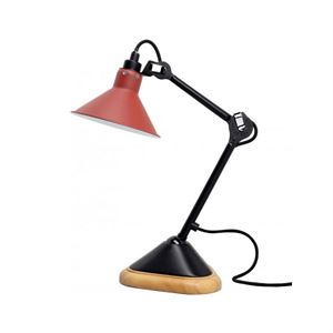 Lampe Gras N207 Table Lamp Mat Black & Mat Red