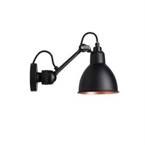 Lampe Gras N304 wall lamp mat black & mat black/copper hardwired