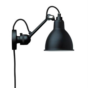 Lampe Gras N304 wall lamp mat black w. cord