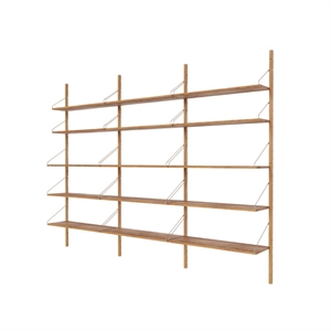 Frama Shelf Library -kolmoishylly 185,2x80 Cm, Luonnonvärinen Tammi