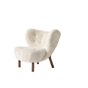 &Tradition Little Petra VB1 Armchair Sheepskin Moonlight/Walnut