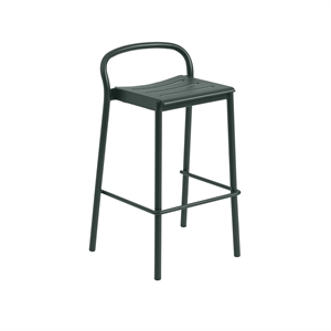 Muuto Linear Steel Bar Stool 75 cm Dark Green