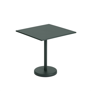 Muuto Linear Steel Café Puutarhapöytä Tummanvihreä 70 X 70 cm