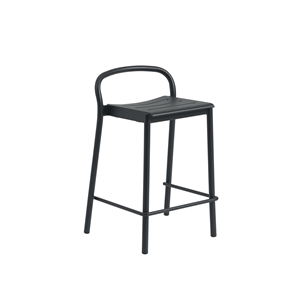 Muuto Linear Steel Bar Stool 65 cm Black