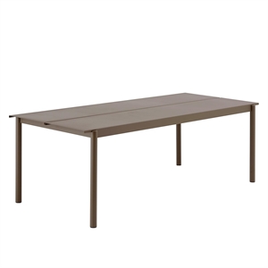 Muuto Linear Steel -pöytä 220 x 90 cm Taupe