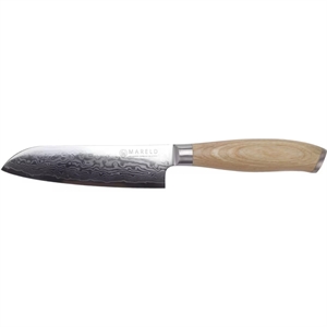 Mareld Akio Japanilainen Santoku-veitsi 13 cm Vaalea Puu