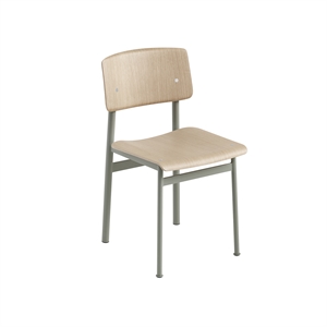 Muuto Loft Ruokailutuoli Oak/Dust Green