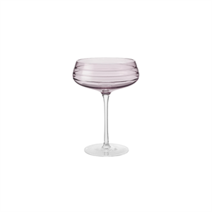 Louise Roe Champagne Coupe Triple Cut -samppanjalasisetti, 4 kpl, ruusukulta
