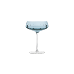 Louise Roe Champagne Coupe Single Cut -samppanjalasisetti, 4 kpl, sininen