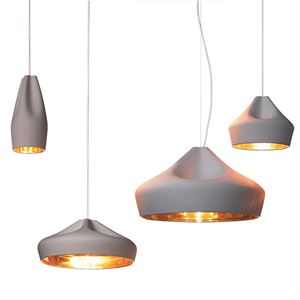 Marset Pleat Box Pendant Grey & Gold