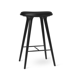 Mater High Stool Bar Stool Black Beech 74cm