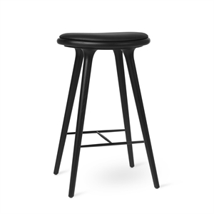 Mater High Stool Bar Stool Black Stained Oak 74cm