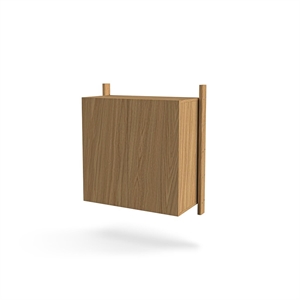 Mazo MOD Model 13 -hyllyjärjestelmä 2x875 Kisko + Kaappi Tammi