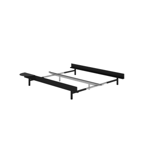 MOEBE Bed Bed Frame 90-180 cm Black