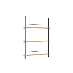 Moebe Magazine Shelving MS.115.1 Oak/ Black