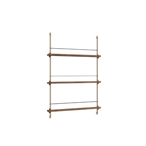 Moebe Magazine Shelving MS.115.1 Smoked Oak/Warm Grey