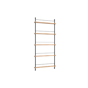 Moebe Magazine Shelving MS.180.1 Oak/ Black