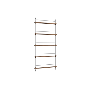 Moebe Magazine Shelving MS.180.1 Smoked Oak/ Black