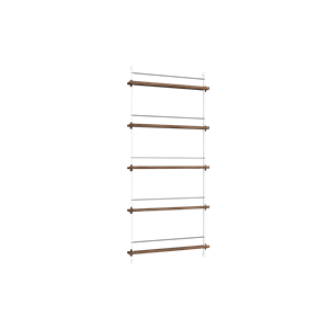 Moebe Magazine Shelving MS.180.1 Smoked Oak/ White