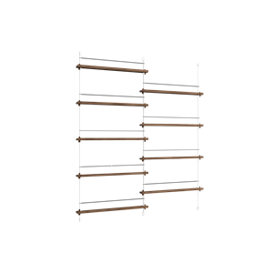 Moebe Magazine Shelving MS.180.2 Smoked Oak/ White