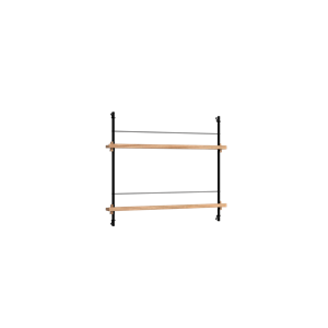 Moebe Magazine Shelving MS.65.1 Oak/ Black