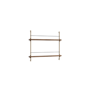 Moebe Magazine Shelving MS.65.1 Smoked Oak/Warm Grey