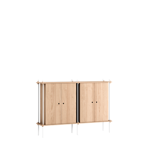 MOEBE S.115.2.E.OA Shelving System Oak/ White