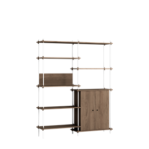 MOEBE S.200.2.I.SO Shelving System Smoked Oak/ White