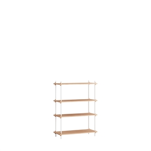 MOEBE S.115.1.A Bookcase System Oak/white