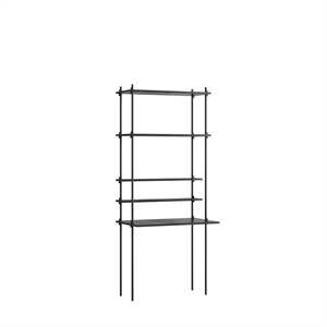 MOEBE S.200.1.D Shelving System Black/ Black