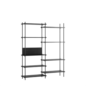 MOEBE S.200.2.A Shelving System Black/ Black