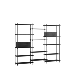 MOEBE S.200.3.A Shelving System Black/ Black