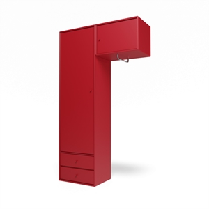 Montana Selection Attire II -vaatekaappi Ripustustangolla 165 - Punajuuri