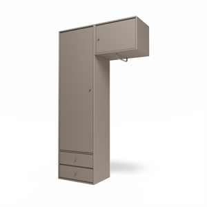 Montana Selection Attire II -vaatekaappi Ripustuskiskolla 141-Truffle