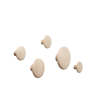 Muuto Dots Hangers Wood Oak 5 Pcs.