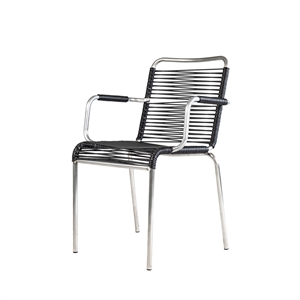 Fiam Mya Spaghetti Dining Chair with Armrest Black